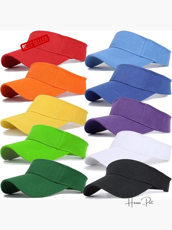 Cotton Sun Visor Open Top Adjustable Sport Visor for Golf Tennis Travel main image 6